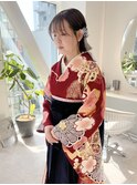 袴着付け/卒業式着付け/袴ヘアセット/袴ヘアアレンジ/卒業式ヘア