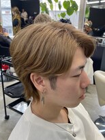 エデアンルクラ 下通(EDEAN Leclat)&nbsp;熊本メンズカラー ハイトーンカラー ミルクティー MEN'S HAIR