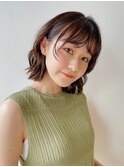 デジタルパーマ チェリーブラウン レイヤー イメチェン 垢抜け