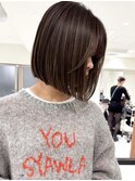 ハイライトバレイヤージュダブルカラーショートカット