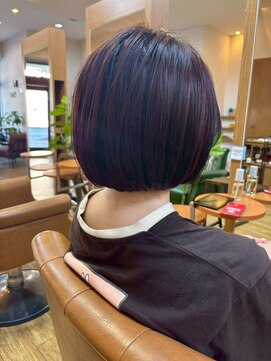 アグランテトラ 野田阪神店(a Gland tetra) 大人可愛い20代30代40代黒髪前下がりショートボブ丸みショート
