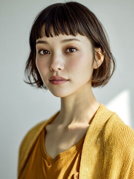 ヒマル 学芸大学(Himaru) 黒髪/ボブルフ/ネビージュ/小顔/ワンレン/髪質改善/前髪