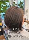 ナチュラル白髪ぼかしハイライト＋5stepシステムTR＋カット
