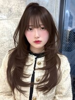 ロンドウル 熊本(Lond ulu)&nbsp;ミディアムヘア/暗めカラー/デザインカラー/韓国ヘア/髪質改善