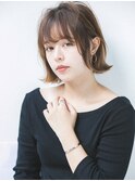 ミルクティーブロンド/デジタルパーマ/ダークブルー[池袋]