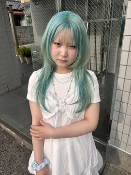 グラスペディア(graspedia) mint【広島派手髪】【広島ハイトーン】【ハッシュカット】