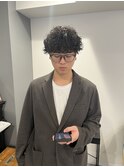 メンズヘア/マッシュヘア/プードルパーマ/20代