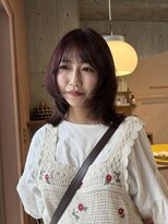 マルソー&nbsp;岡山ピンクカラー顔まわりレイヤーカット髪質改善トリートメント