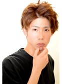 三代目登坂ヘア!2ブロック無造作パーマで王道ショートヘア