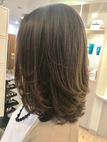 ヘアーズ 本店(HAIRZ)&nbsp;《ＨＡＩＲＺ》一原☆ハイライトベージュミディアムヘア