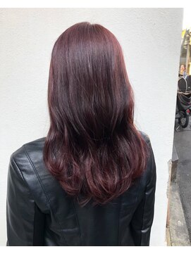 モルニ(MORNI) ラベンダーカラー_マロンベージュ Aラインボブ かきあげ