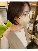 バローチェ 大阪 堀江(Barouche)&nbsp;ナチュラルハイライトのボブ【Barouche/枝光光悦】