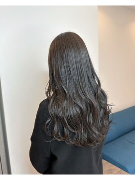 ネウィ 国分寺(newi) ミディアムレイヤーカット艶髪/美髪スタイル/アッシュブラック