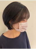 顔まわりデザインカラー/インナーカラー/ショートボブ