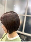 ミニボブ×ダークブラウン