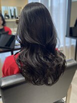ロングレイヤーレイヤーカット地毛風カラー小顔顔周り