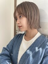 キートス(Kiitos) 切りっぱなしボブぱつっとボブ透明感ベージュ