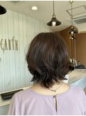 20代30代ナチュラルくびれボブ毛先パーマ艶感結べるボブ