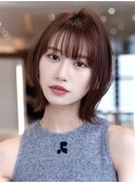 20代30代大人かわいい小顔くびれレイヤーカット前髪ボブウルフ