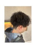 【EIGHT上尾】お客様スタイル_デザインカラー_メンズパーマ