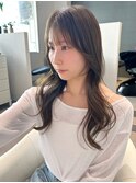 ローレイヤー/レイヤーロング/顔まわりカット/オリーブベージュ