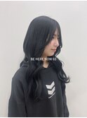 【韓国ヘア/レイヤーカット/ブルーブラック】