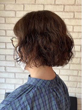 オーガニックカラー×ふわふわパーマ