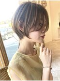 大人女性の束感ショート