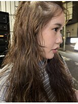 ナヌークカフラ(nanuk kafla)&nbsp;ロングパーマ、ロングオレンジカラー