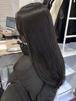 ネオリーブウリ 二子玉川店(Neolive uri) ミディアムヘア暗めカラーデザインカラーフェイスフレーミング