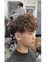 キングオブヘア バイ ノイズ 梅田茶屋町店(KING of hair by NOISM) センターパートメンズ髪型マッシュウルフニュアンスパーマ