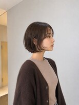 フォト 新宿三丁目(foto) 地毛風縮毛矯正韓国風顔まわりレイヤー小顔ボブ切りっぱなしボブ