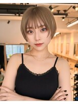 サンドナル 鹿児島天文館(sand NALU)&nbsp;ハッシュカット/グレージュ/デザインカラー[鹿児島天文館]