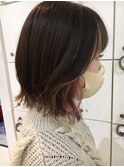 *gumi*インナーカラー×切りっぱなしボブ