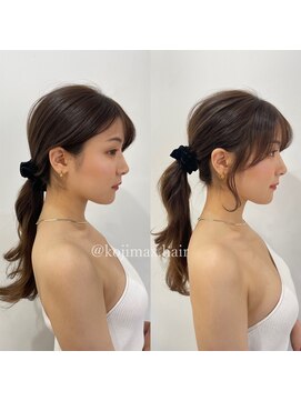 エレノア トーキョー 恵比寿(ELEANOAH TOKYO) 結んで可愛い顔まわりBefore After ベビーバング