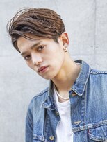 小久保☆マニッシュ短髪パーマサファイアブルーカーキベージュ