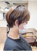 顔まわりレイヤー　マッシュボブ　似合わせカット　大場猛　
