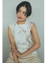 クラン(clan)&nbsp;外ハネボブセクションカラーグラデーションカラーペールベージュ