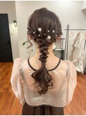 編みおろしヘア