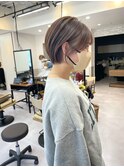 イメチェン/ショート/ショートボブ/ベージュ