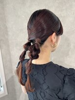 ハイプ(HYPE)&nbsp;【Manae】結婚式お呼ばれ個性派ツインアレンジ