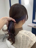 ダブルカラーラベンダーカラーインナーカラーハイライトレイヤー