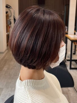 アトリエコア(Atelier Coa) ショートカット前下がりボブショートボブグレージュカラー