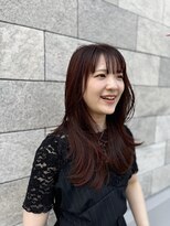 クス(KUsU)&nbsp;レッドブラウン×レイヤーカット