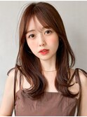 20代30代40代◎前髪愛され美髪くびれヘア薄めバングセミディ