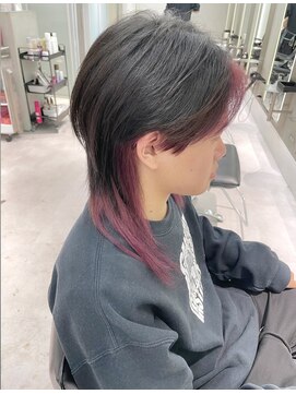 スイ 松戸(SUI) メンズウルフのインナーカラー♪