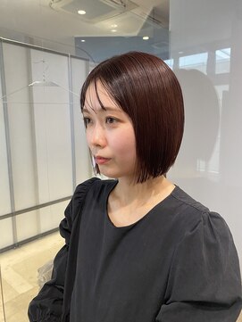 ビーヒアナウ N゜03 金沢駅西店(BE HERE NOW) ボブ×チェリーレッド