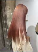 ☆似合わせパールピンクストレートロングヘア