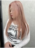 ローレイヤーカット×ペールピンク