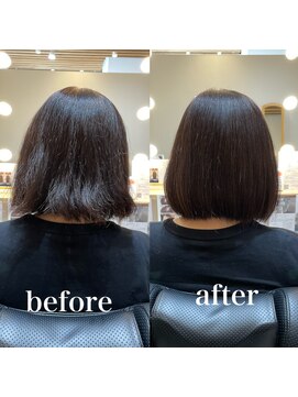 ツヤと髪 クリム(crim) 髪質改善エステカラー　ボブ　白髪染め　30代、40代、20代